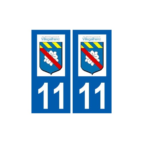 11 Villegailhenc logo ville autocollant plaque stickers