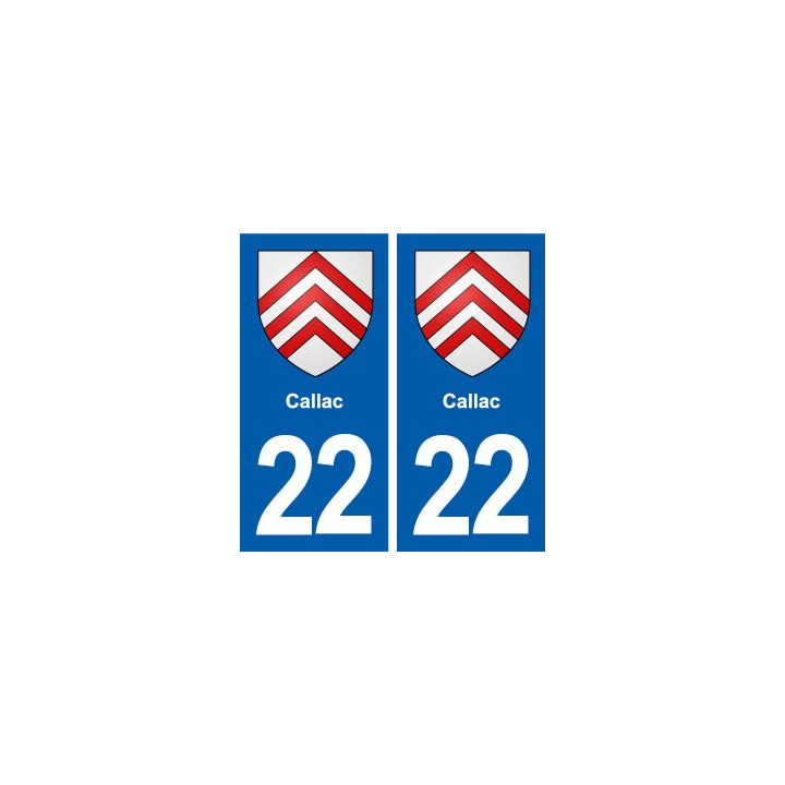 22 Callac blason ville autocollant plaque sticker