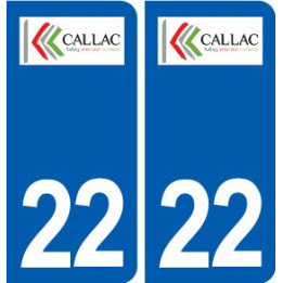 22 Callac logo ville autocollant plaque sticker
