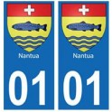 01 Nantua ville autocollant plaque