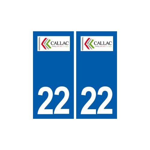 22 Callac logo ville autocollant plaque sticker