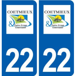 22 Coëtmieux logo ville autocollant plaque sticker