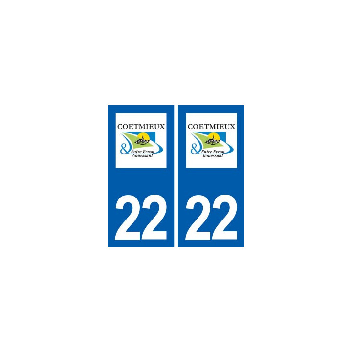 22 Coëtmieux logo ville autocollant plaque sticker
