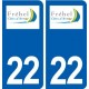 22 Fréhel logo ville autocollant plaque sticker
