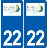 22 Fréhel logo ville autocollant plaque sticker