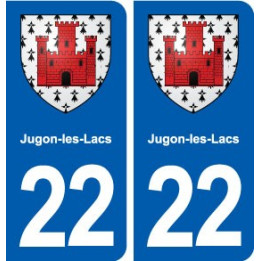 22 Jugon-les-Lacs blason ville autocollant plaque sticker