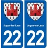 22 Jugon-les-Lacs blason ville autocollant plaque sticker