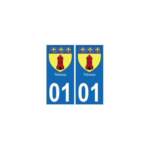 01 Trévoux ville autocollant plaque