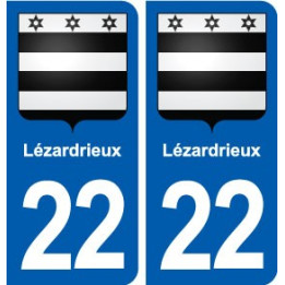 22 Lézardrieux blason ville autocollant plaque sticker