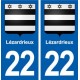 22 Lézardrieux blason ville autocollant plaque sticker