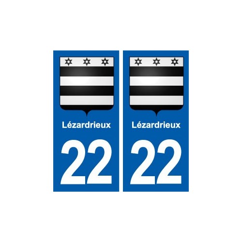 22 Lézardrieux blason ville autocollant plaque sticker