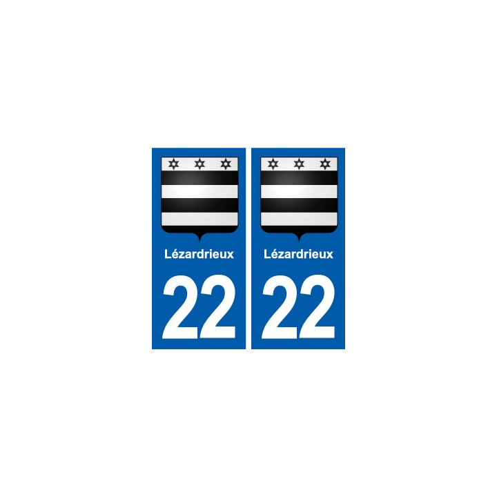 22 Lézardrieux blason ville autocollant plaque sticker