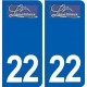 22 Lézardrieux logo ville autocollant plaque sticker