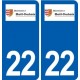 22 Maël-Carhaix logo ville autocollant plaque sticker