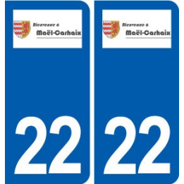 22 Maël-Carhaix logo ville autocollant plaque sticker