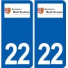 22 Maël-Carhaix logo ville autocollant plaque sticker