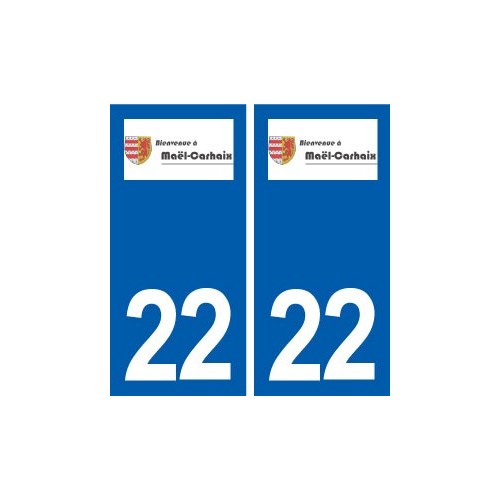 22 Maël-Carhaix logo ville autocollant plaque sticker