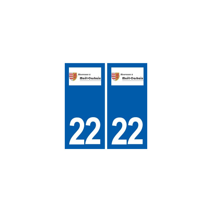 22 Maël-Carhaix logo ville autocollant plaque sticker