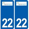 22 Matignon logo ville autocollant plaque sticker