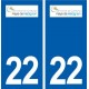 22 Matignon logo ville autocollant plaque sticker