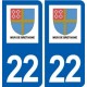 22 Mûr-de-Bretagne logo ville autocollant plaque sticker
