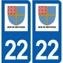 22 Mûr-de-Bretagne logo ville autocollant plaque sticker