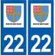 22 Mûr-de-Bretagne logo ville autocollant plaque sticker