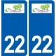 22 Plouguenast logo ville autocollant plaque sticker