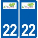 22 Plouguenast logo ville autocollant plaque sticker