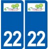 22 Plouguenast logo ville autocollant plaque sticker