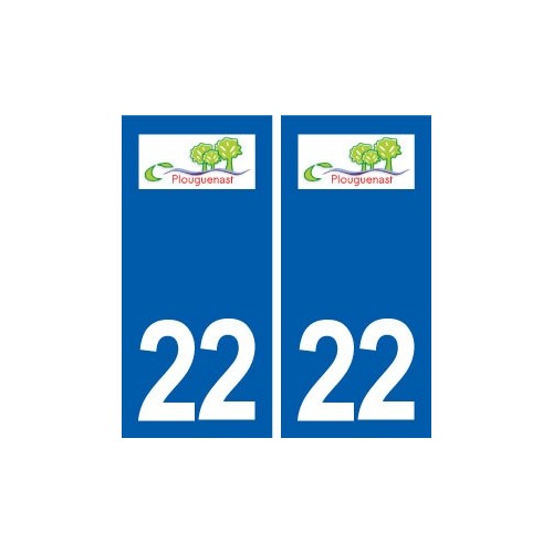 22 Plouguenast logo ville autocollant plaque sticker