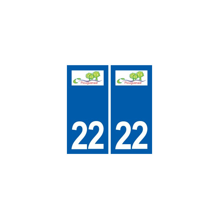 22 Plouguenast logo ville autocollant plaque sticker