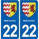 22 Maël-Carhaix blason ville autocollant plaque sticker