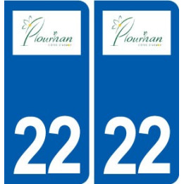 22 Plourhan logo ville autocollant plaque sticker