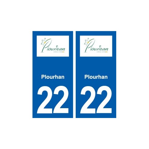 22 Plourhan logo ville autocollant plaque sticker