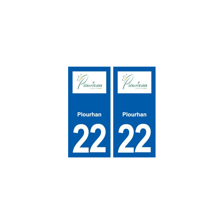 22 Plourhan logo ville autocollant plaque sticker