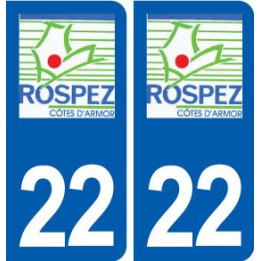 22 Rospez logo ville autocollant plaque sticker