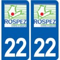 22 Rospez logotipo de la ciudad de etiqueta, placa de la etiqueta engomada