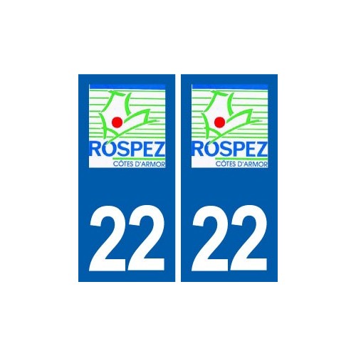 22 Rospez logo ville autocollant plaque sticker