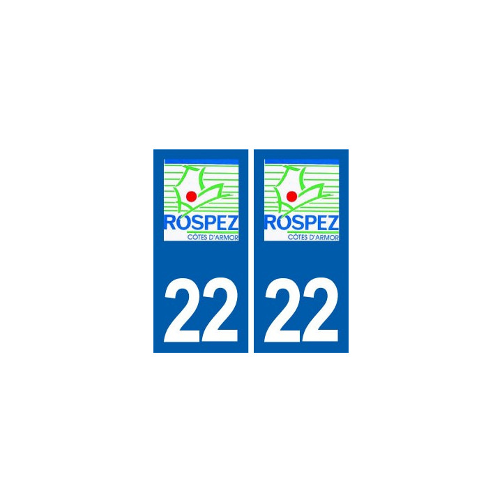 22 Rospez logo ville autocollant plaque sticker