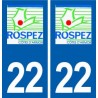 22 Rospez logo  ville autocollant plaque sticker
