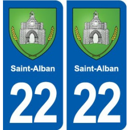 22 Saint-Alban blason ville autocollant plaque sticker