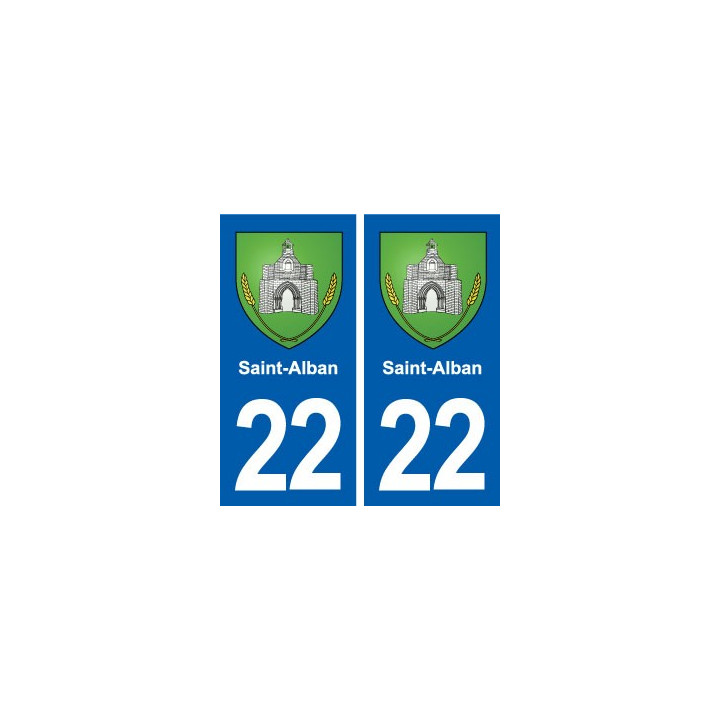 22 Saint-Alban blason ville autocollant plaque sticker