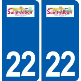 22 Saint-Alban logo ville autocollant plaque sticker