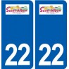 22 Saint-Alban logo ville autocollant plaque sticker