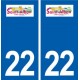 22 Saint-Alban logo ville autocollant plaque sticker