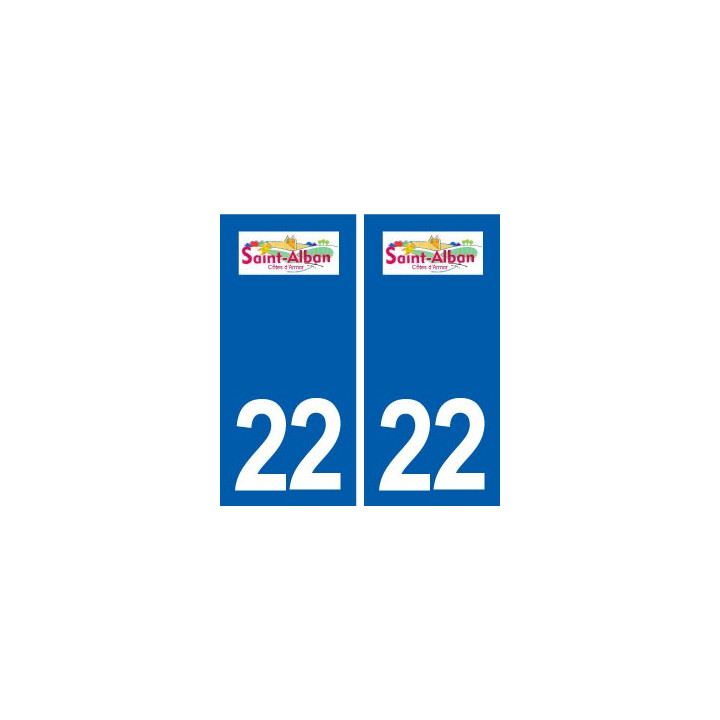 22 Saint-Alban logo ville autocollant plaque sticker
