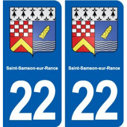 22 Saint-Samson-sur-Rance blason ville autocollant plaque sticker