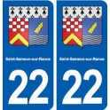 22 Saint-Samson-sur-Rance blason ville autocollant plaque sticker