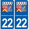 22 Saint-Samson-sur-Rance blason ville autocollant plaque sticker